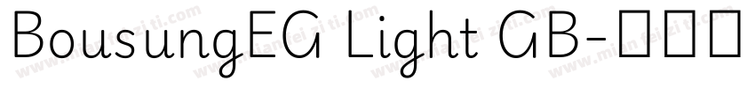 BousungEG Light GB字体转换